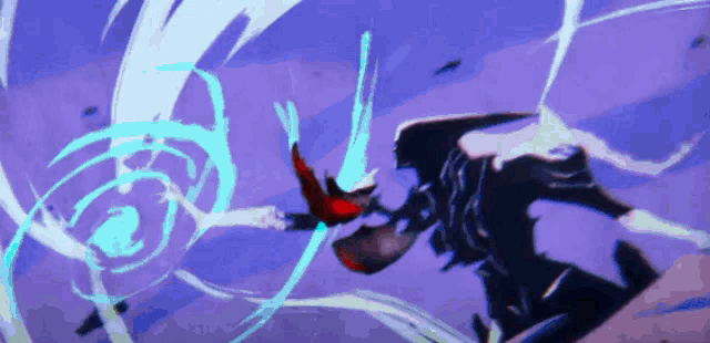 a purple background with a swirl in the middle