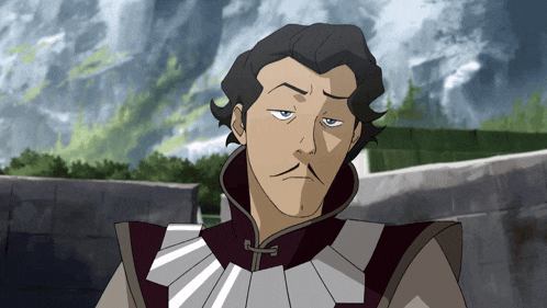 a man with a serious look on his face