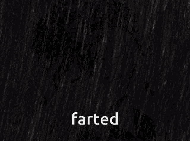 a black and white drawing of a boy with the word farted written below him