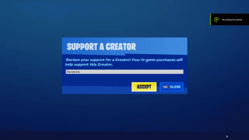 Support A Creator Fortnite GIF - Support A Creator Fortnite In Game Purchases GIFs