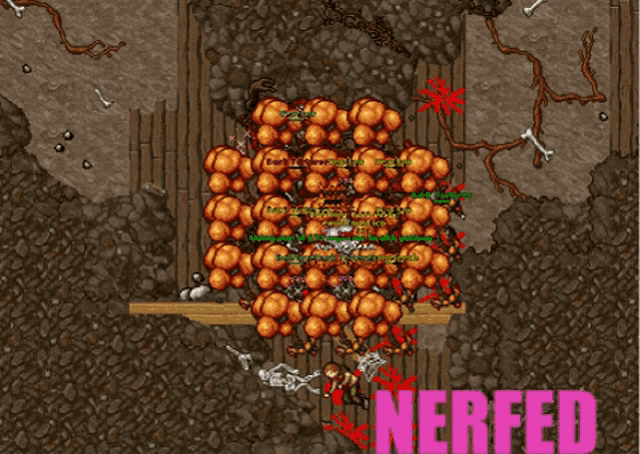 a screenshot of a video game shows a skeleton surrounded by fire