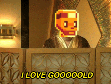 a man with a pixelated face behind a wooden screen says i love gooood