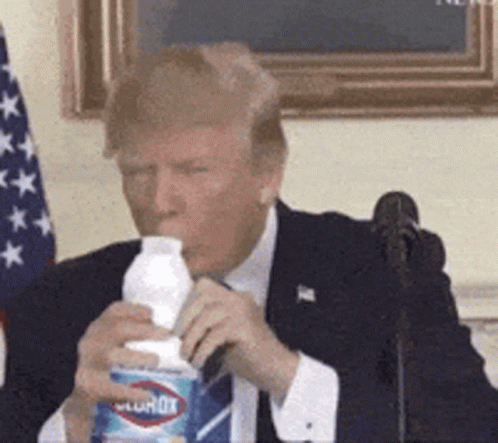 Trump Bleach Clorox GIF - Trump Bleach Clorox Drink GIFs
