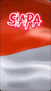a red and white background with the word siapa in white letters