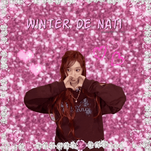 a picture of a girl with the words winter de nati written on it