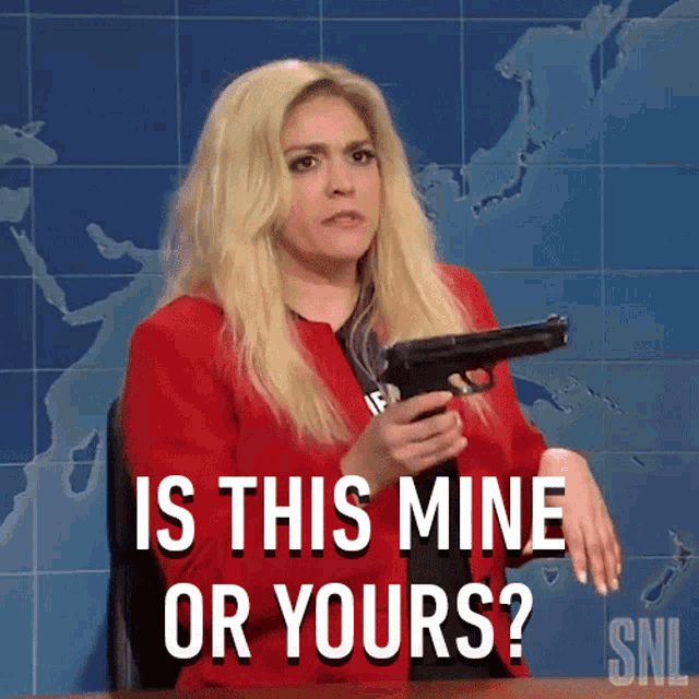 Is This Mine Or Yours Marjorie Taylor Greene GIF - Is This Mine Or Yours Marjorie Taylor Greene Saturday Night Live GIFs