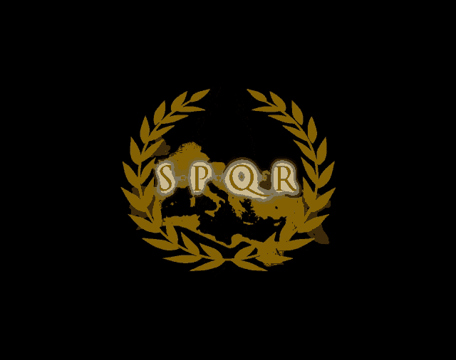a gold laurel wreath on a black background with the letters ao on it