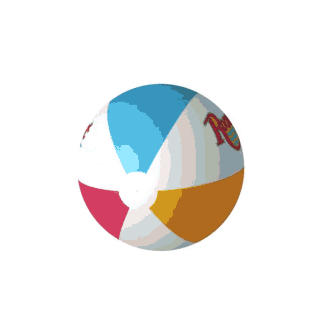 a colorful beach ball with the word jet written on it
