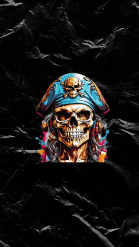 a poster for sea ghost pirate scream shows a pirate skull
