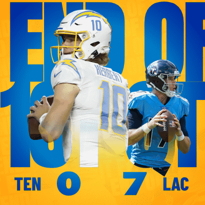 Los Angeles Chargers (7) Vs. Tennessee Titans (0) First-second Quarter Break GIF