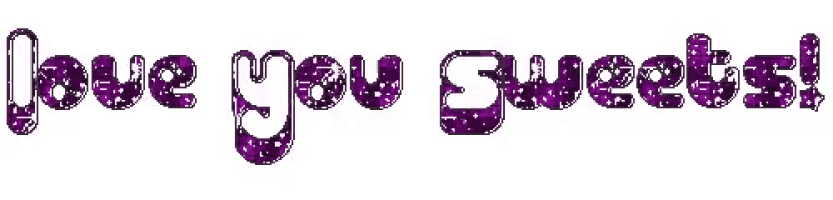 a purple sign that says love you sweets on it