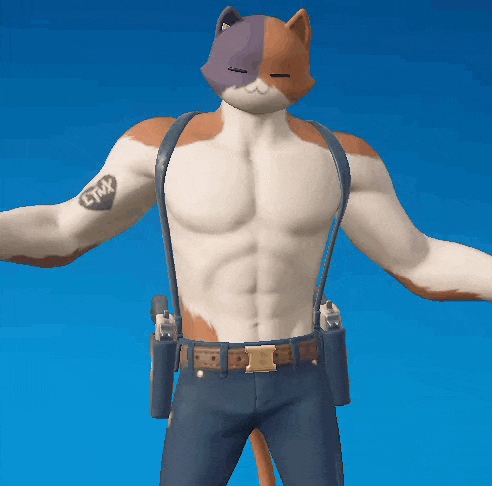 a man with a cat head has a tattoo on his arm that says ltwk