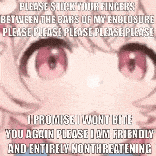 Please Stick Your Fingers Between The Bars Of My Enclosure Vtuber GIF