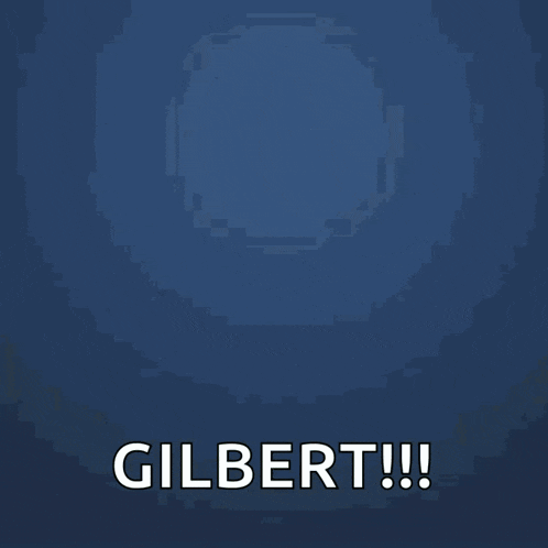 a happy birthday to you gilbert card with a blue background