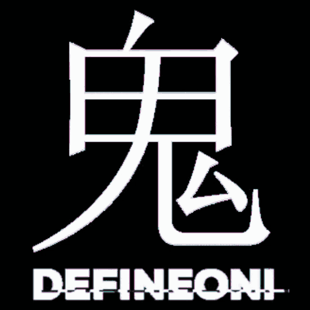 a black background with the word defineonii in white letters