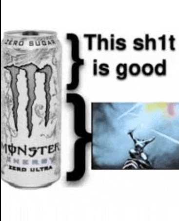 a can of monster energy drink is sitting next to a picture of a man .