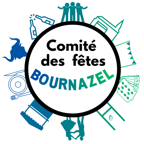 a logo that says comite des fetes bournazel on it