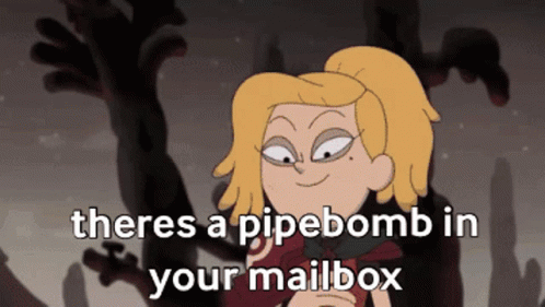 Theres A Pipebomb In Your Mail Box Sasha Waybright GIF - Theres A Pipebomb In Your Mail Box Sasha Waybright Amphibia GIFs