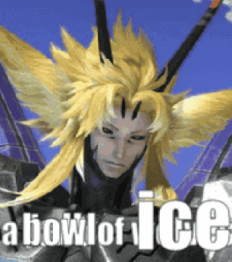 a picture of a robot with the words " a howl of ice " on it