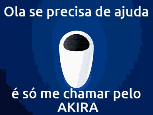 a blue background with a robot and the words ola se precisa de ajuda