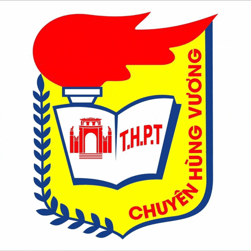 a logo for t.h.p.t. with a torch and book