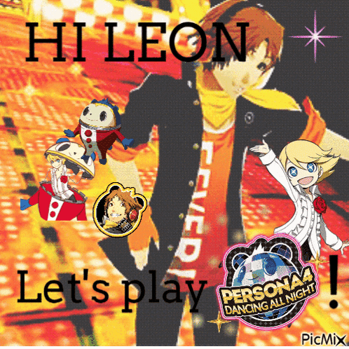 a poster for persona 4 dancing all night