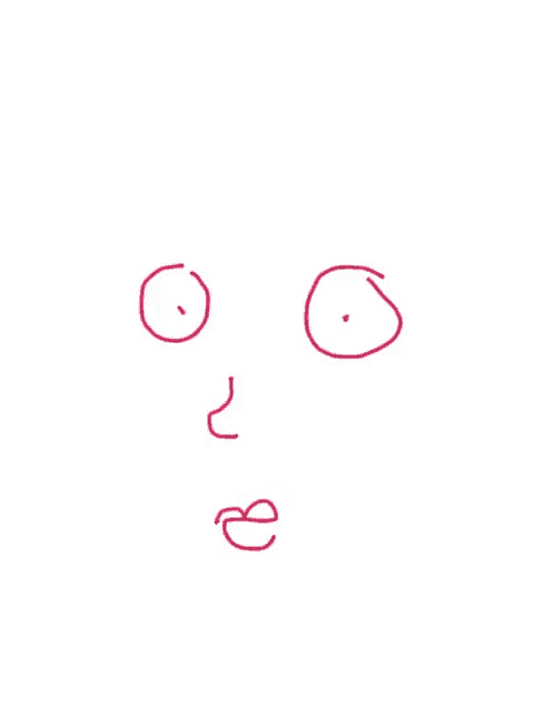 a drawing of a face with the letters e and c on it