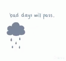 Bad Days Will Pass Rain Cloud GIF - Bad Days Will Pass Rain Cloud Rainbow GIFs