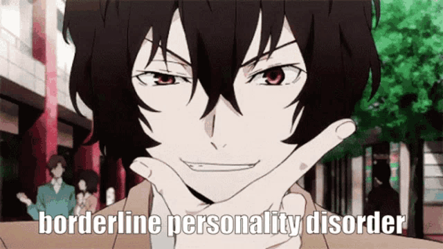 a person with borderline personality disorder has their fingers crossed over their face