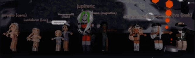 a group of people standing next to each other with the name jupiteric on the top left