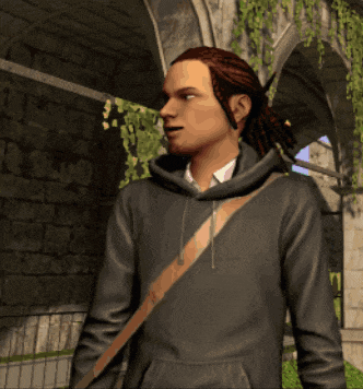 a man with dreadlocks is wearing a hoodie
