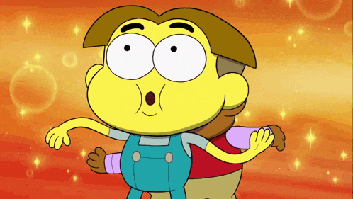 a couple of cartoon characters hugging each other