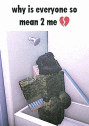 a picture of a person with a broken heart and the words " why is everyone so mean 2 me " on the bottom