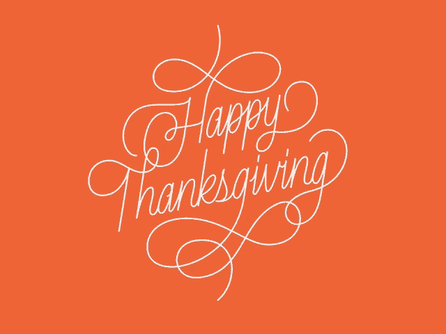 Happy Thanksgiving Orange GIF - Happy Thanksgiving Orange Cursive GIFs
