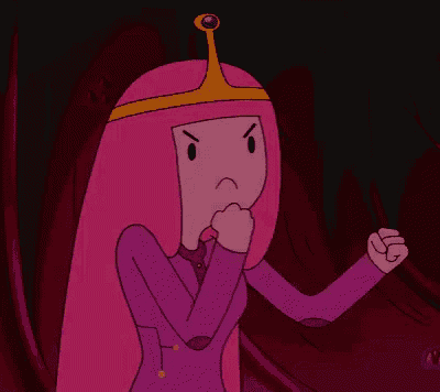 a cartoon of princess bubblegum from adventure time