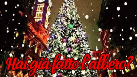 a picture of a christmas tree with the words hai gia fatto calbero