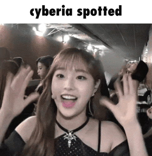 a picture of a girl with the words cyberia spotted below her