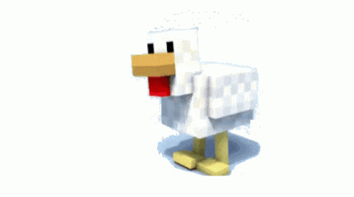 a white chicken with a red beak is walking on a white background