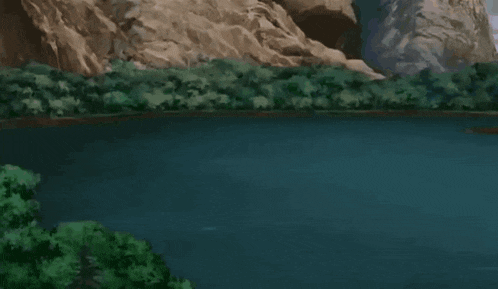 a circle of water is floating in the middle of a river