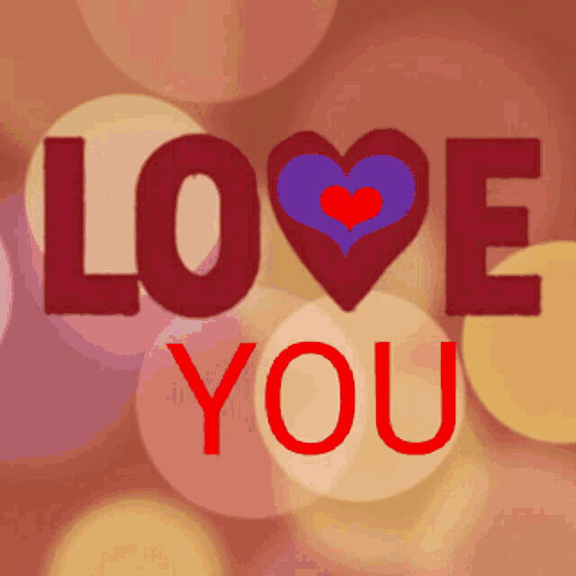 a sign that says love you with a heart in the center