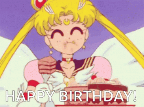 Happy Birthday Sailor Moon GIF - Happy Birthday Sailor Moon Cake GIFs