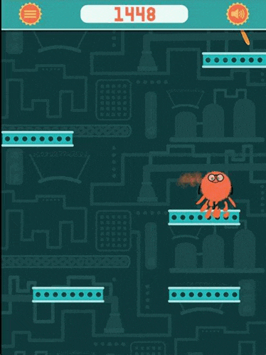 a video game with a score of 1448 on the screen