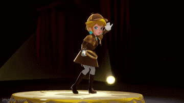 Detective Peach Magnifying Glass GIF - Detective Peach Magnifying Glass Princess Peach Showtime GIFs