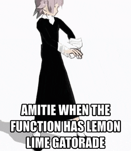 amitie when the function has lemon lime gatorade is a cartoon character from soul eater .