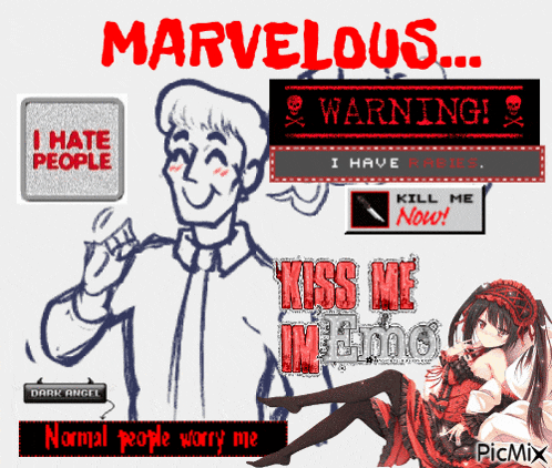 a poster that says marvelous on it with a man and a girl