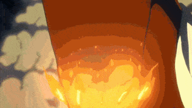 a close up of a person 's torso with a flame coming out of it