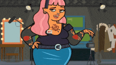 a cartoon character with a name tag that says ed67