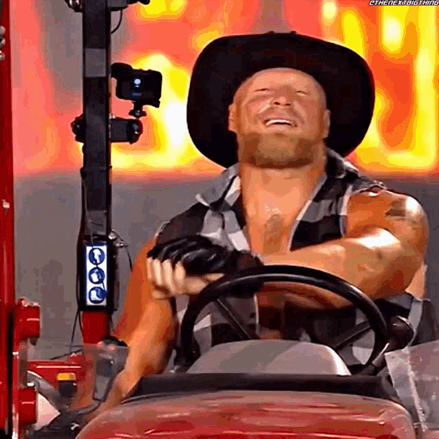 Brock Lesnar Tractor GIF - Brock Lesnar Tractor Cowboy GIFs