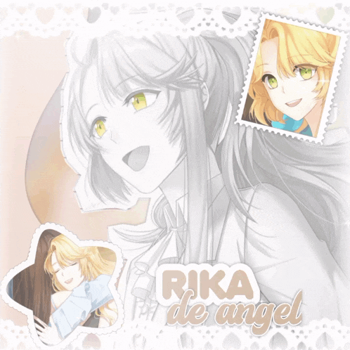 a picture of a girl with the name rika de angel on the bottom