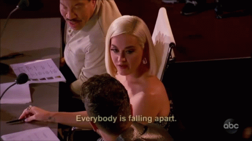 Everybody Is Falling Apart Katy Perry GIF - Everybody Is Falling Apart Katy Perry Luke Bryan GIFs